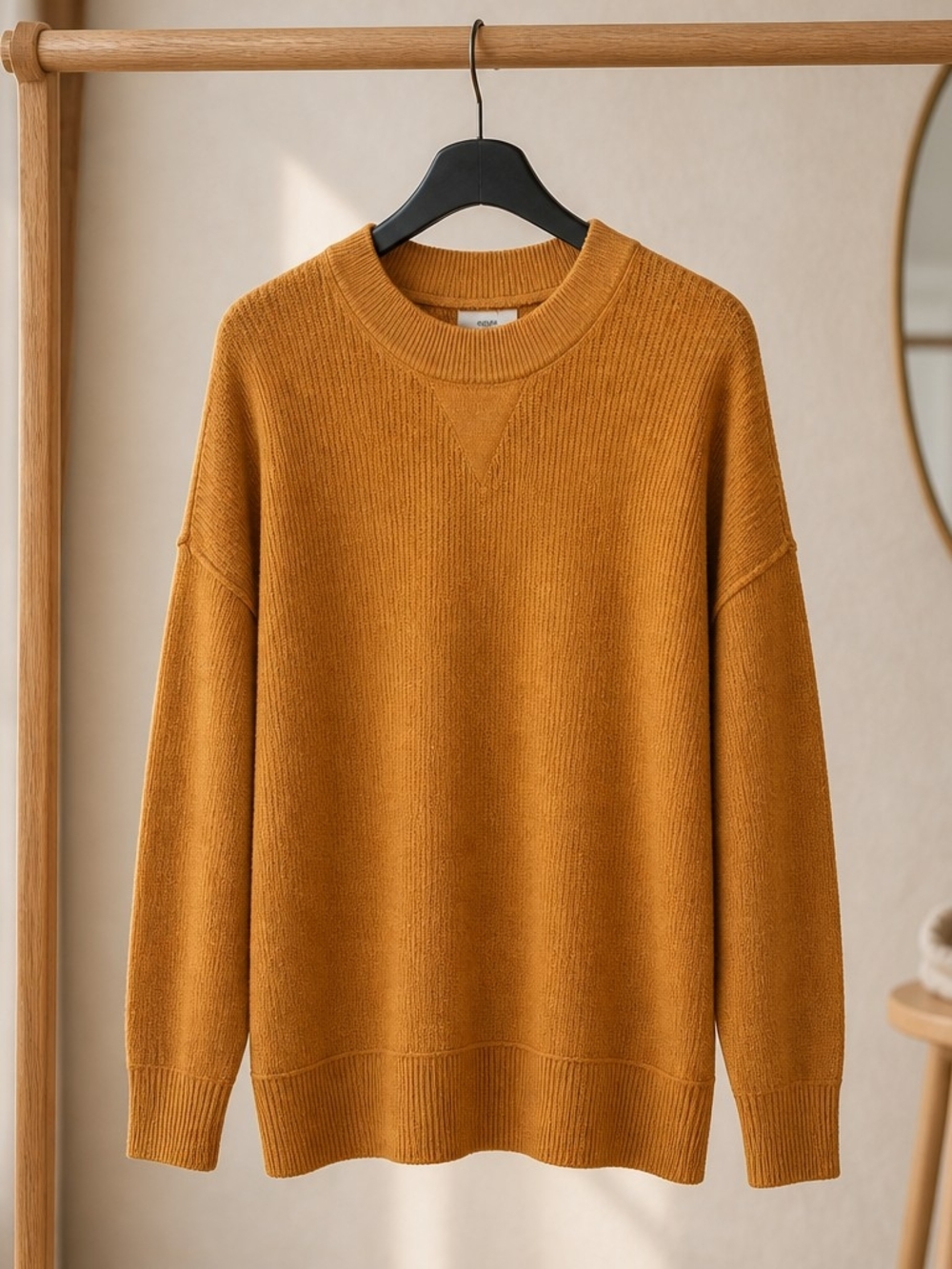 Aerie Women's Knit Sweater in Mustard